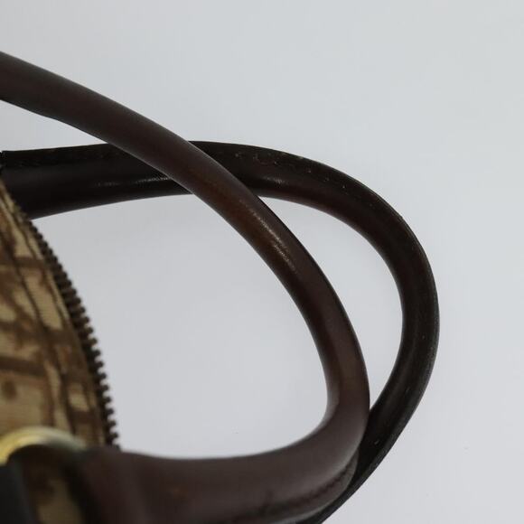 DIOR Trotter Canvas Hand Bag Brown Gold - Picture 8 of 12